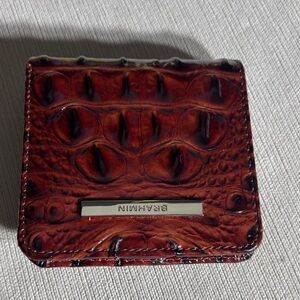 BRAHIM Ady Pecan Melbourne leather mini suri wallet